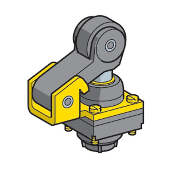 Limit switch head, Limit switches XC Standard, ZCKD, thermoplastic roller lever plunger horizontal direction image 1