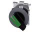 Selector switch, illuminable, 30 mm, round, Metal, matte, green, selector switch, long, front ring for flush installation, 2 switch positions O-I,  3SU1062-2EF40-0AA0-Z Y15 thumbnail 1