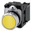 Pushbutton, 22 mm, round, metal, shiny, yellow, pushbutton, flat, momentary contact type, with holder,  3SU1150-0AB30-1BA0-Z Y13 thumbnail 1