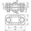 Bimetallic UNI disconnecting clamp Cu-St/tZn for 2x Rd 8-10mm thumbnail 2