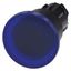 Illuminated mushroom pushbutton, 22 mm, round, plastic, blue, 40mm, latching,…3SU1001-1BA50-0AA0-Z Y19 thumbnail 1