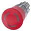 EMERGENCY STOP mushroom pushbutton, illuminable, 22 mm, round, metal, shiny, red, 40 mm, positive latching, acc. to EN ISO 13850,  3SU1051-1HB20-0AA0-Z Y19 thumbnail 1