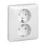 Exxact double socket-outlet earthed screw white thumbnail 3