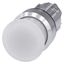 Illuminated mushroom pushbutton, 22 mm, round, metal, shiny, white,  3SU1051-1AD60-0AA0-Z Y12 thumbnail 1