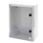WATERTIGHT BOARD WITH TRANSPARENT DOOR FITTED WITH LOCK - GWPLAST 120 - 396X474X160 - IP55 - GREY RAL 7035 thumbnail 1