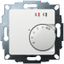 UP room controller, RAL9016 glossy 50x50, 5-30C, AC 230V, 16 A relay output 1 NO contact, PWM / 2 point control, switch, TA, LED displays thumbnail 1