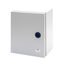 BOARD IN METAL WITH BLANK DOOR FITTED WITH LOCK 250X300X160 - IP55 - GREY RAL 7035 thumbnail 1