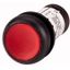 Illuminated pushbutton actuator, Flat, maintained, 1 NC, Screw connection, LED Red, red, Blank, 230 V AC, Bezel: black thumbnail 1