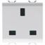 BRITISH STANDARD SOCKET-OUTLET 250V ac - 2P+E 13A - 2 GANG - GLOSSY WHITE - CHORUSMART thumbnail 2