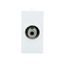 TV socket Mosaic - single type "F" - 1 module - white thumbnail 2