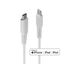 2m USB Type C to Lightning Cable, White USB Type C Male to Lightning Male thumbnail 1