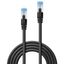 1m Cat.6A S/FTP TPE  Network Cable, Black RJ45, M/M, 500MHz, Copper thumbnail 2