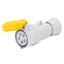 STRAIGHT CONNECTOR HP - IP44/IP54 - 3P+N+E 32A 100-130V 50/60HZ - YELLOW - 4H - FAST WIRING thumbnail 2