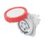10° ANGLED FLUSH-MOUNTING SOCKET-OUTLET HP - IP66/IP67 - 2P+E 32A 380-415V 50/60HZ - RED - 9H - FAST WIRING thumbnail 2