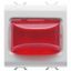 PROTRUDING INDICATOR LAMP - 12V ac/dc / 230V ac 50/60 Hz - RED - 2 MODULES - GLOSSY WHITE - CHORUSMART thumbnail 2