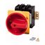 Main switch, P3, 30 A, rear mounting, 3 pole, With red rotary handle and yellow locking ring, Lockable in the 0 (Off) position, UL/CSA thumbnail 4