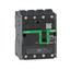 Circuit breaker, ComPacT NSXm 100B, 25kA/415VAC, 4 poles 3D (neutral not protected), TMD trip unit 80A, EverLink lugs thumbnail 3