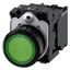 Illuminated pushbutton, 22 mm, round, plastic, green, pushbutton, flat, momentary contact type, with holder, 1NO, LED module with integrated  3SU1106-0AB40-1BA0-Z Y19 thumbnail 2