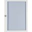 Flush mounted steel sheet door white, transparent with Profi Line handle for 24MU per row, 3 rows thumbnail 2