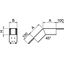 PLM BF 0810 FS Bend 45°, falling with fire protection mesh 455x100x197 thumbnail 2