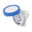 10° ANGLED FLUSH-MOUNTING SOCKET-OUTLET HP - IP66/IP67 - 3P+E 32A 200-250V 50/60HZ - BLUE - 9H - FAST WIRING thumbnail 2