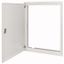 3-step flush-mounting door frame with sheet steel door and rotary door handle, fireproof, W1000mm H1260mm, white thumbnail 1