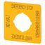 Label, emergency stop, HxW=50x50mm, yellow, DE, EN, FR, IT thumbnail 4