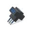 3-WAY ADAPTOR 2P+E 10A "BLUELINE" BLACK thumbnail 2