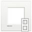 LL - cover plate 2x2P 71mm pure white thumbnail 1