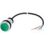 Illuminated pushbutton actuator, Flat, momentary, 1 N/O, Cable (black) with non-terminated end, 4 pole, 1 m, LED green, green, Blank, 24 V AC/DC, Beze thumbnail 4