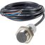 Proximity switch, E57P Performance Short Body Serie, 1 N/O, 3-wire, 10 – 48 V DC, M18 x 1 mm, Sn= 5 mm, Flush, NPN, Stainless steel, 2 m connection ca thumbnail 1