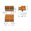 1-conductor female connector push-button Push-in CAGE CLAMP® orange thumbnail 3