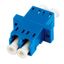 FO Coupler LC-Duplex,Plastic,Singlemode,zirconia,flange,blue thumbnail 2