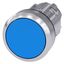 Pushbutton, 22 mm, round, metal, shiny, blue, pushbutton, flat momentary contact 3SU1050-0AB50-0AA0-Z Y15 thumbnail 1