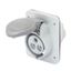 10° ANGLED FLUSH-MOUNTING SOCKET-OUTLET HP - IP44/IP54 - 2P+E 32A >50-250V d.c. - GREY - 3H - SCREW WIRING thumbnail 2