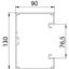 GA-S90130EL Device installation trunking symmetrical 90x130x2000 thumbnail 2