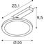 PANEL TRACK round 18W 1800lm ?90 220-240V 3000K IP20 white thumbnail 1