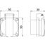 ASD-D0 SW Socket single, 0° prot. contact w. hinged cov. 50x61mm thumbnail 2