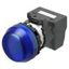 M22N Indicator, Plastic semi-spherical, Blue, Blue, 24 V, push-in term thumbnail 1