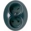 Renova - double socket outlet - 2P - 16 A - 250 V AC - black thumbnail 4