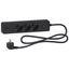 Unica extend - Schuko trailing lead - 3 gangs - with USB port - anthracite thumbnail 2