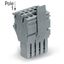 1-conductor female connector Push-in CAGE CLAMP® 4 mm² gray thumbnail 2