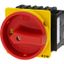 Main switch, P3, 63 A, flush mounting, 3 pole, 2 N/O, 2 N/C, Emergency switching off function, With red rotary handle and yellow locking ring thumbnail 5