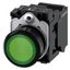 Illuminated pushbutton, 22 mm, round, plastic, green, pushbutton, flat, momentary contact type, with holder, 1NO, LED module with integrated  3SU1106-0AB40-3BA0-Z Y15 thumbnail 1