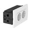 SDE-RW D0RW2 Socket unit for double Modul 45 84x140x59mm thumbnail 1