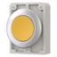 Pushbutton, RMQ-Titan, Flat, momentary, yellow, Blank, Metal bezel thumbnail 12