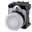 Indicator lights, 22 mm, round, metal, shiny, white, lens, smooth, with holder, LED module with integrated LED 110 V AC,  3SU1153-6AA60-1AA0-Z Y19 thumbnail 2