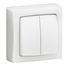 Single button push button with label holder Complete surface-mounted switchgear - White thumbnail 1