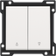 Finishing set for double roller blind push button, white coated thumbnail 1