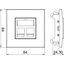 DTE-RW G2C1 Inst.unit, data technology f.2 connection modules type C 84x84x59mm thumbnail 2